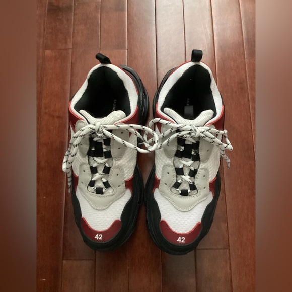 Balenciaga Triple S Men’s Sneakers in Red White and Black